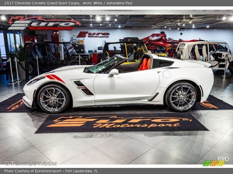 Arctic White / Adrenaline Red 2017 Chevrolet Corvette Grand Sport Coupe