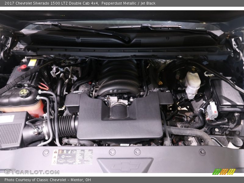 Pepperdust Metallic / Jet Black 2017 Chevrolet Silverado 1500 LTZ Double Cab 4x4