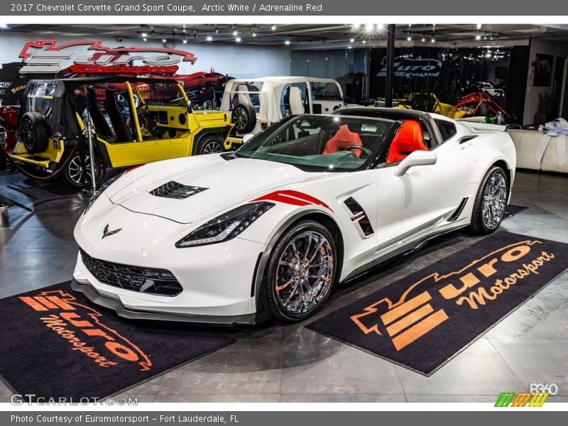 Arctic White / Adrenaline Red 2017 Chevrolet Corvette Grand Sport Coupe