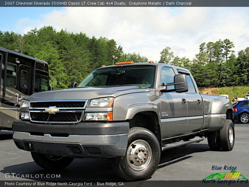 Graystone Metallic / Dark Charcoal 2007 Chevrolet Silverado 3500HD Classic LT Crew Cab 4x4 Dually