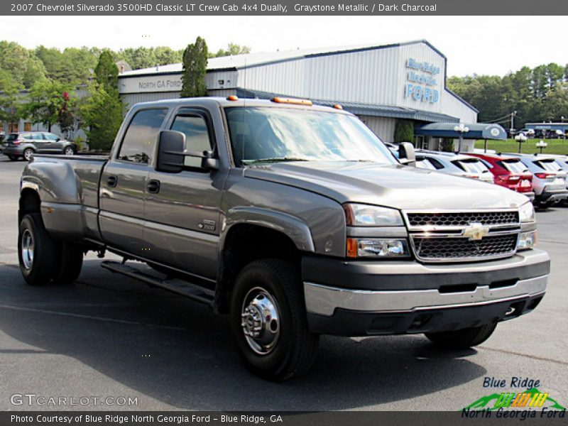Graystone Metallic / Dark Charcoal 2007 Chevrolet Silverado 3500HD Classic LT Crew Cab 4x4 Dually
