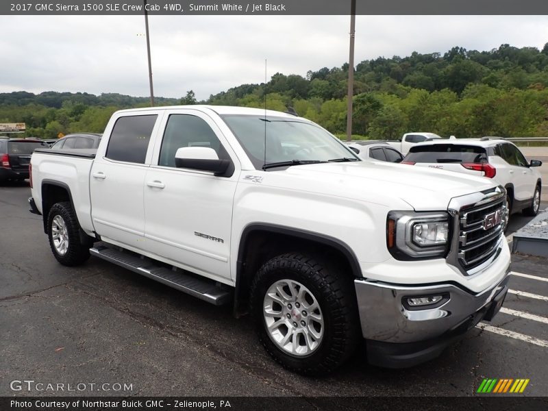 Summit White / Jet Black 2017 GMC Sierra 1500 SLE Crew Cab 4WD