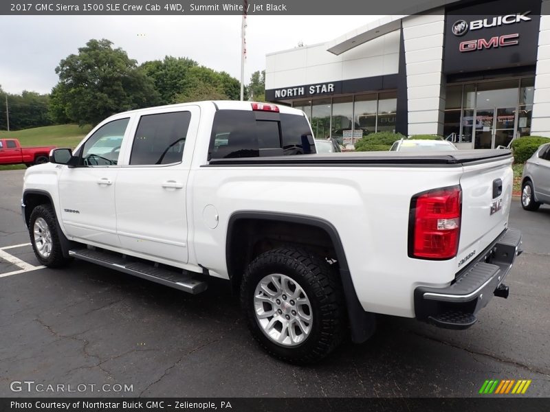 Summit White / Jet Black 2017 GMC Sierra 1500 SLE Crew Cab 4WD