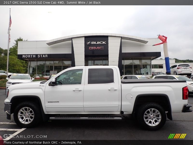 Summit White / Jet Black 2017 GMC Sierra 1500 SLE Crew Cab 4WD