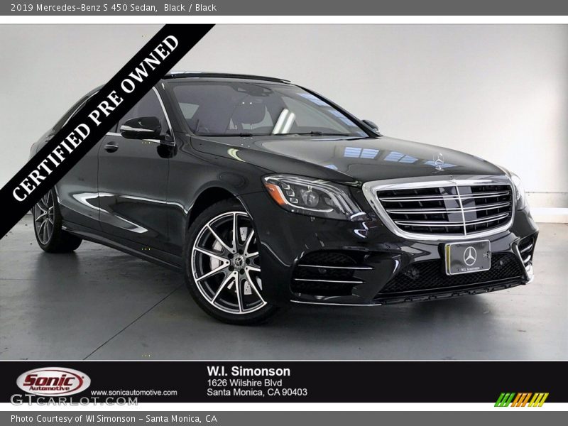 Black / Black 2019 Mercedes-Benz S 450 Sedan