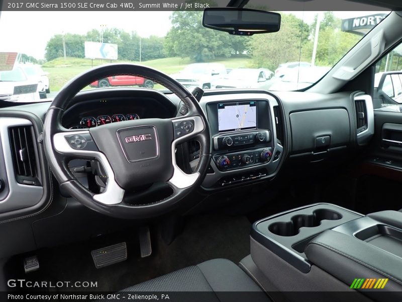 Summit White / Jet Black 2017 GMC Sierra 1500 SLE Crew Cab 4WD
