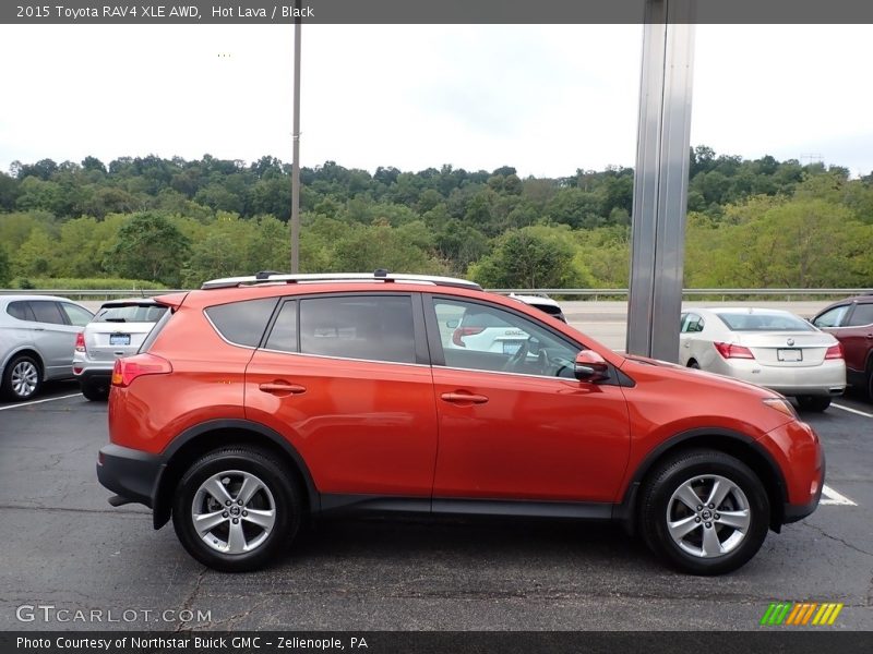 Hot Lava / Black 2015 Toyota RAV4 XLE AWD