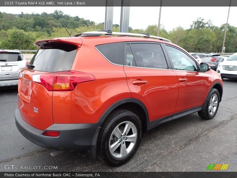 Hot Lava / Black 2015 Toyota RAV4 XLE AWD