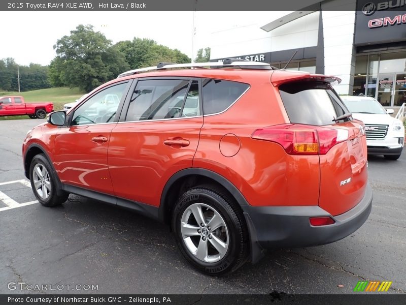 Hot Lava / Black 2015 Toyota RAV4 XLE AWD