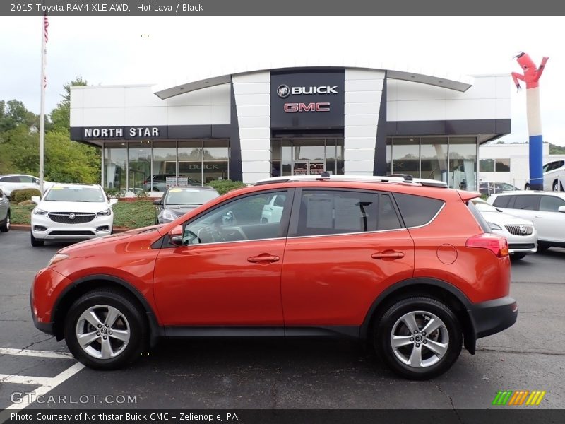 Hot Lava / Black 2015 Toyota RAV4 XLE AWD