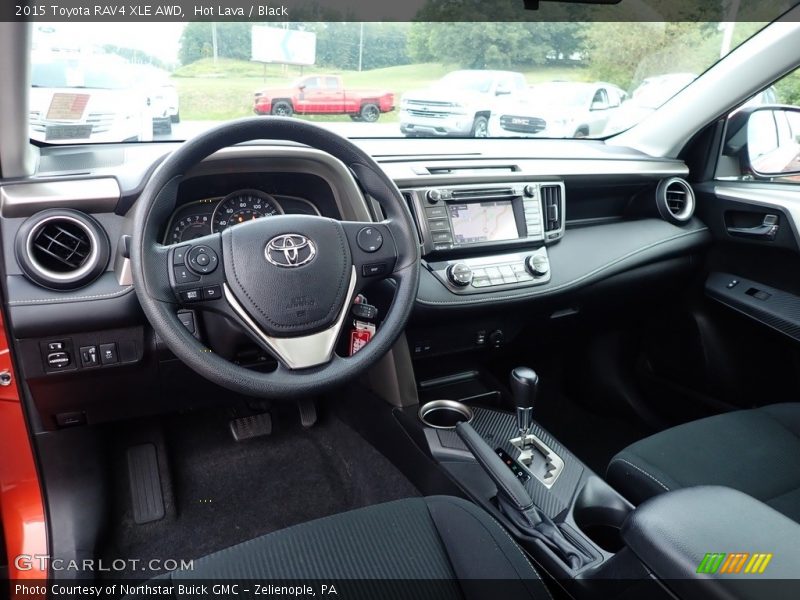Hot Lava / Black 2015 Toyota RAV4 XLE AWD