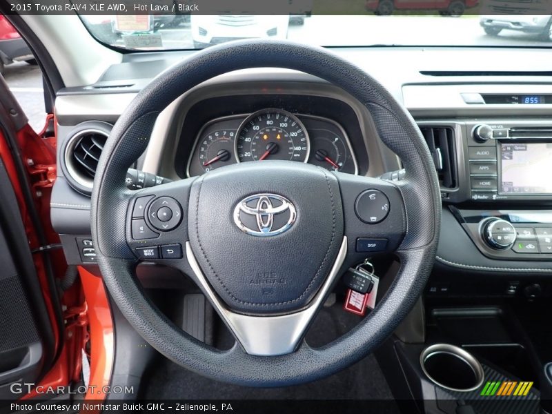 Hot Lava / Black 2015 Toyota RAV4 XLE AWD