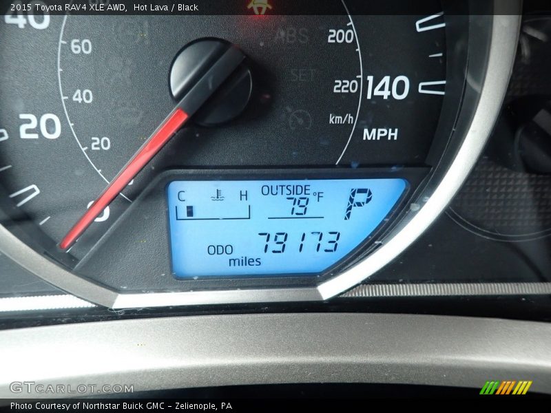 Hot Lava / Black 2015 Toyota RAV4 XLE AWD
