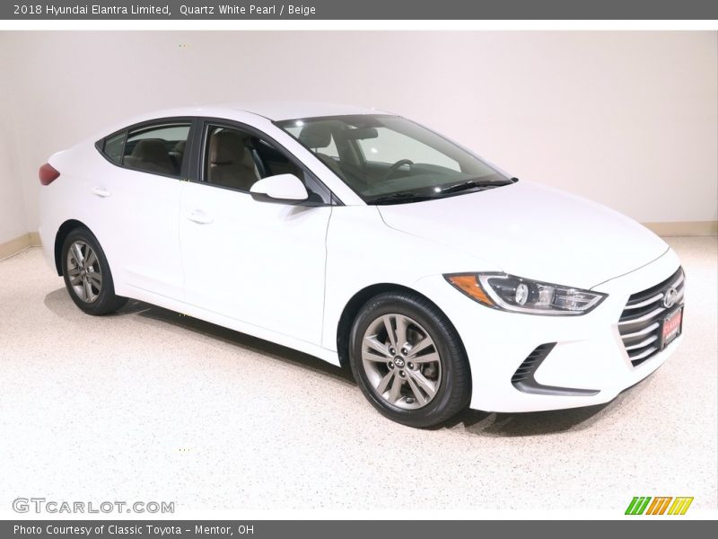 Quartz White Pearl / Beige 2018 Hyundai Elantra Limited