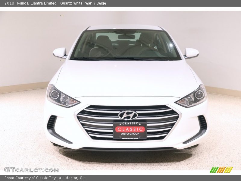 Quartz White Pearl / Beige 2018 Hyundai Elantra Limited