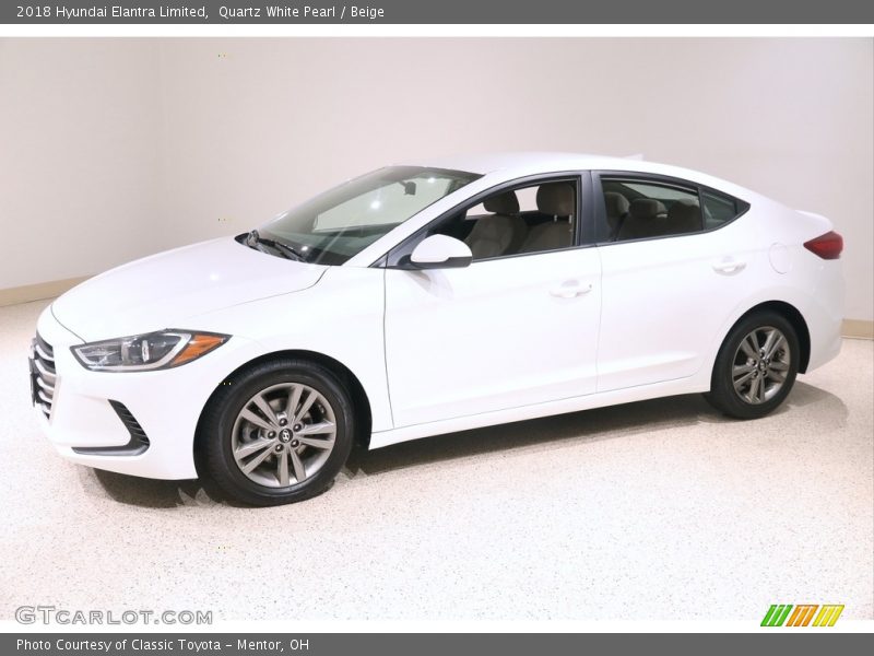 Quartz White Pearl / Beige 2018 Hyundai Elantra Limited