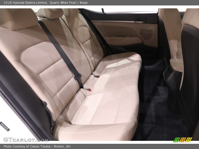 Quartz White Pearl / Beige 2018 Hyundai Elantra Limited