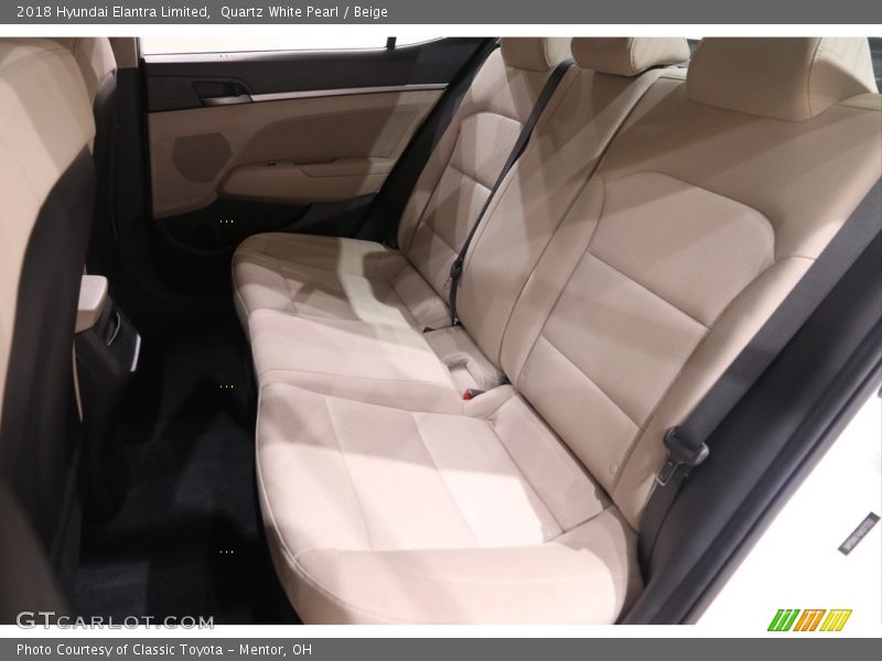 Quartz White Pearl / Beige 2018 Hyundai Elantra Limited