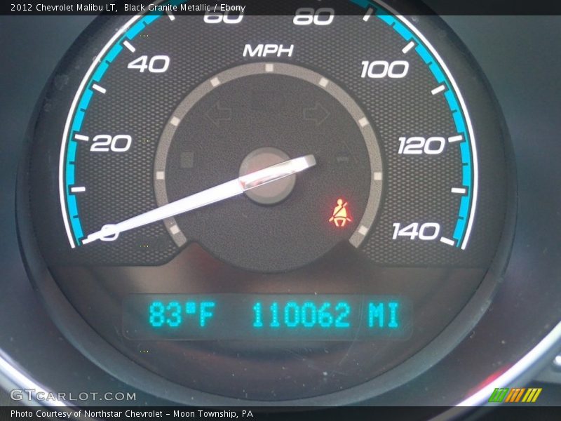 Black Granite Metallic / Ebony 2012 Chevrolet Malibu LT
