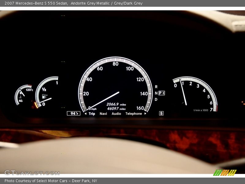 Andorite Grey Metallic / Grey/Dark Grey 2007 Mercedes-Benz S 550 Sedan