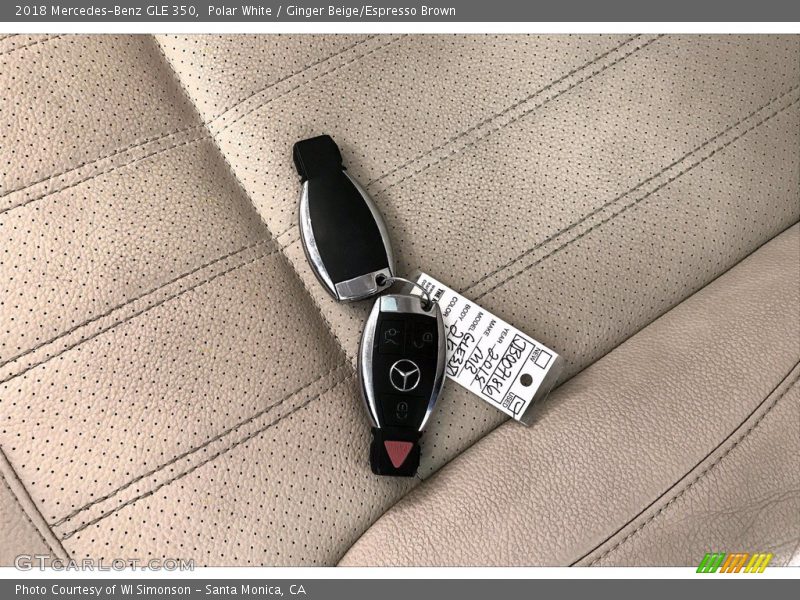 Polar White / Ginger Beige/Espresso Brown 2018 Mercedes-Benz GLE 350