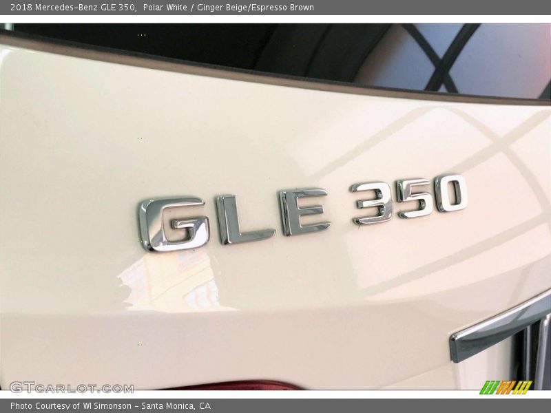 Polar White / Ginger Beige/Espresso Brown 2018 Mercedes-Benz GLE 350