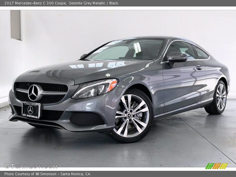 Selenite Grey Metallic / Black 2017 Mercedes-Benz C 300 Coupe