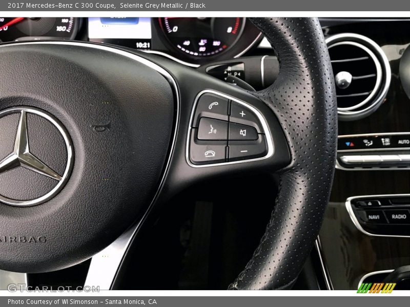 Selenite Grey Metallic / Black 2017 Mercedes-Benz C 300 Coupe