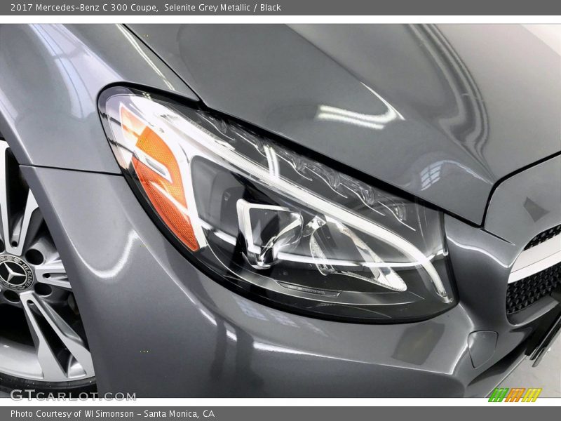 Selenite Grey Metallic / Black 2017 Mercedes-Benz C 300 Coupe