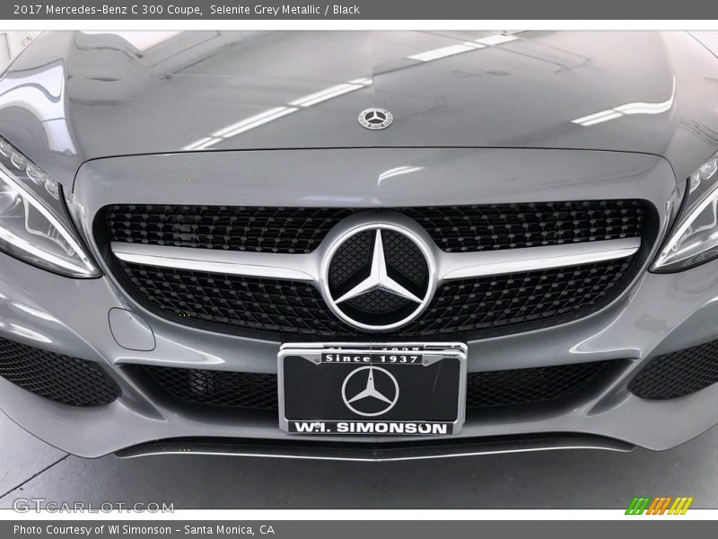 Selenite Grey Metallic / Black 2017 Mercedes-Benz C 300 Coupe