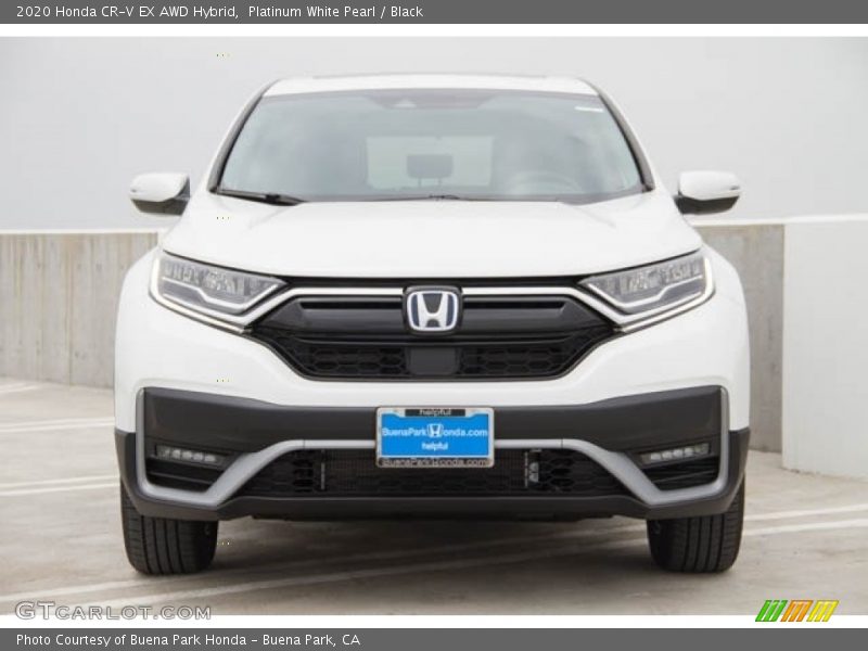 Platinum White Pearl / Black 2020 Honda CR-V EX AWD Hybrid