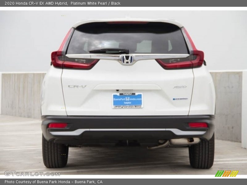 Platinum White Pearl / Black 2020 Honda CR-V EX AWD Hybrid