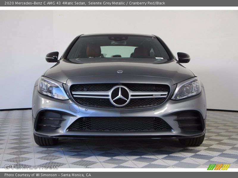 Selenite Grey Metallic / Cranberry Red/Black 2020 Mercedes-Benz C AMG 43 4Matic Sedan