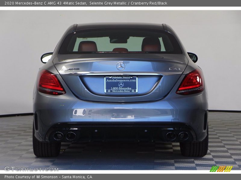 Selenite Grey Metallic / Cranberry Red/Black 2020 Mercedes-Benz C AMG 43 4Matic Sedan