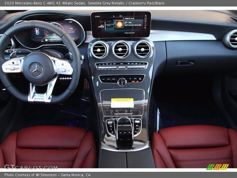 Selenite Grey Metallic / Cranberry Red/Black 2020 Mercedes-Benz C AMG 43 4Matic Sedan