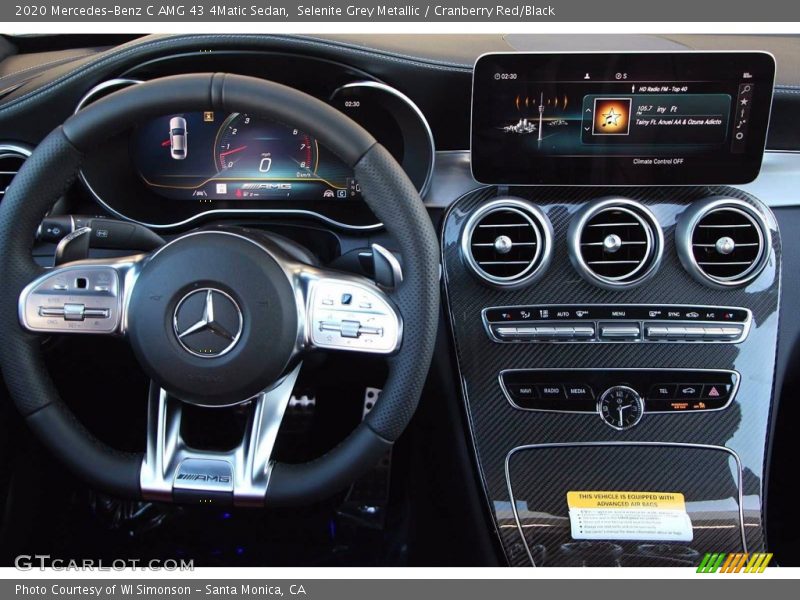 Selenite Grey Metallic / Cranberry Red/Black 2020 Mercedes-Benz C AMG 43 4Matic Sedan