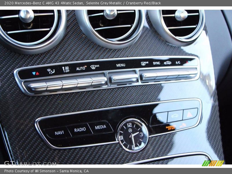 Selenite Grey Metallic / Cranberry Red/Black 2020 Mercedes-Benz C AMG 43 4Matic Sedan