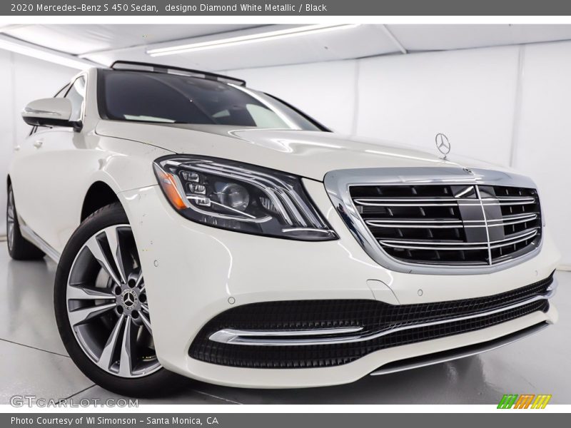 designo Diamond White Metallic / Black 2020 Mercedes-Benz S 450 Sedan