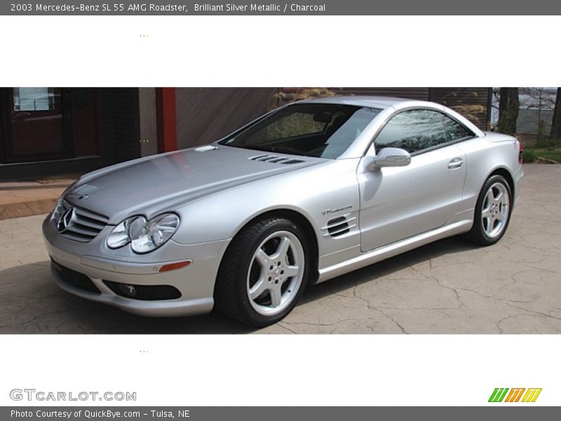 Brilliant Silver Metallic / Charcoal 2003 Mercedes-Benz SL 55 AMG Roadster