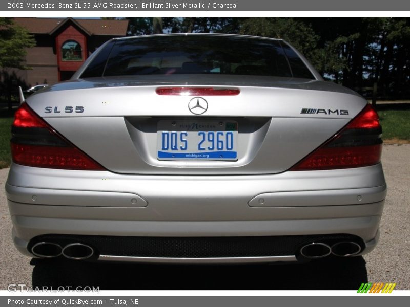 Brilliant Silver Metallic / Charcoal 2003 Mercedes-Benz SL 55 AMG Roadster