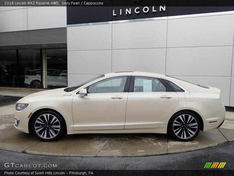 Ivory Pearl / Cappuccino 2018 Lincoln MKZ Reserve AWD
