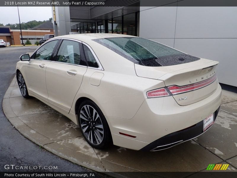 Ivory Pearl / Cappuccino 2018 Lincoln MKZ Reserve AWD