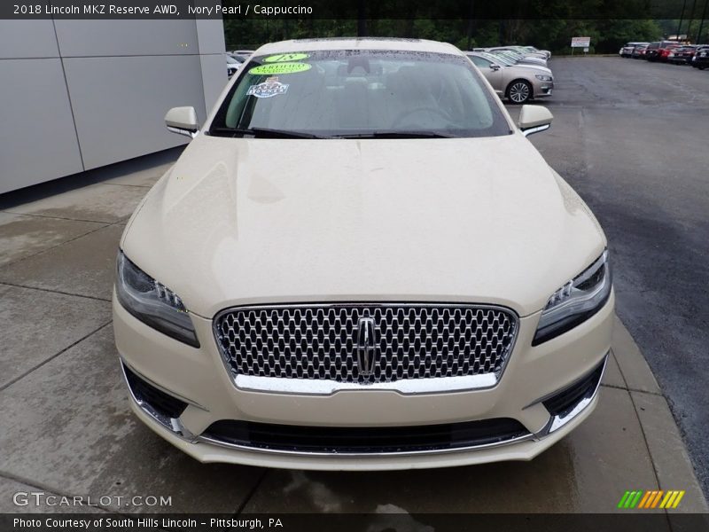Ivory Pearl / Cappuccino 2018 Lincoln MKZ Reserve AWD