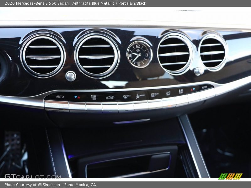 Anthracite Blue Metallic / Porcelain/Black 2020 Mercedes-Benz S 560 Sedan