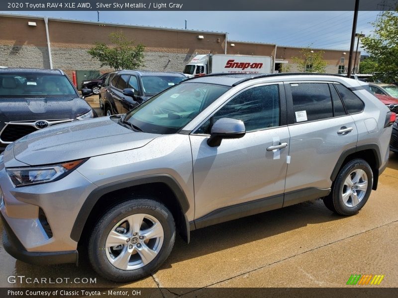 Silver Sky Metallic / Light Gray 2020 Toyota RAV4 XLE AWD