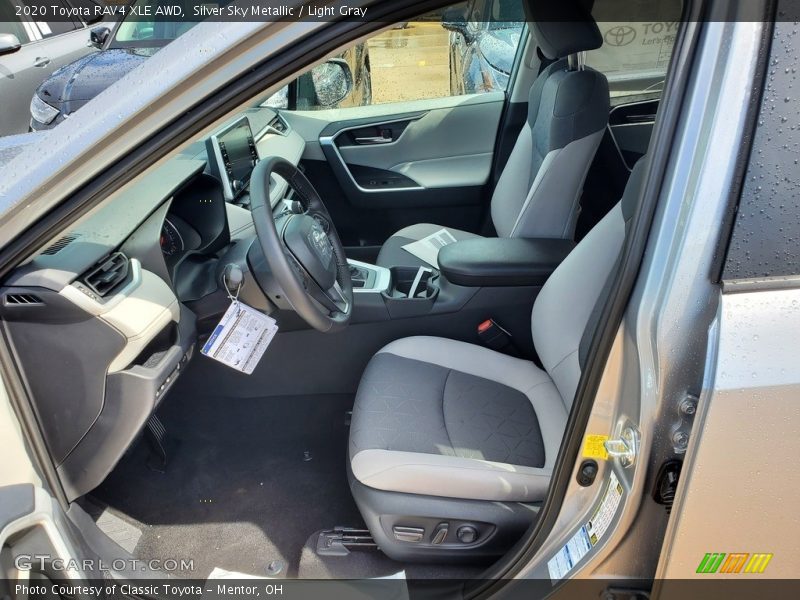 Silver Sky Metallic / Light Gray 2020 Toyota RAV4 XLE AWD
