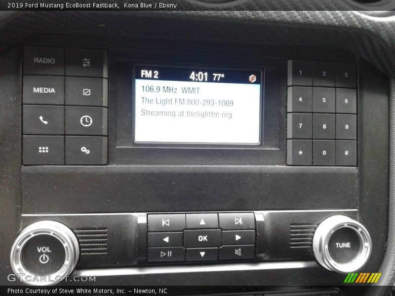Kona Blue / Ebony 2019 Ford Mustang EcoBoost Fastback