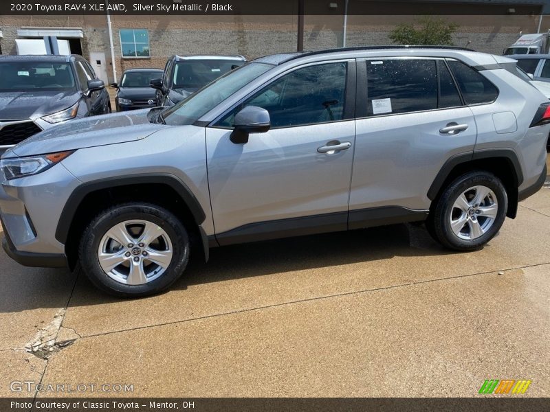 Silver Sky Metallic / Black 2020 Toyota RAV4 XLE AWD