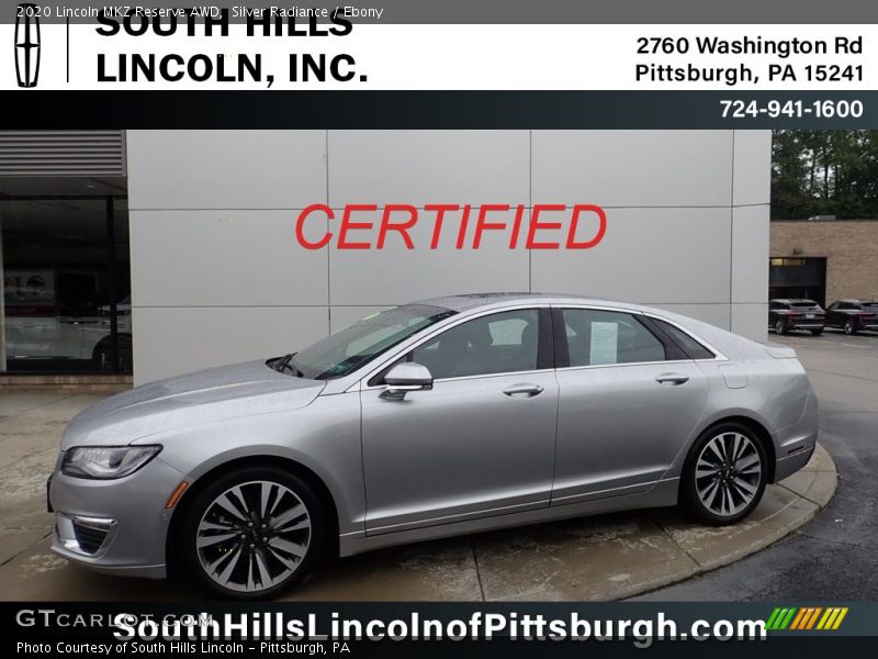 Silver Radiance / Ebony 2020 Lincoln MKZ Reserve AWD