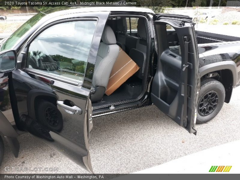 Midnight Black Metallic / Cement 2020 Toyota Tacoma SX Access Cab 4x4